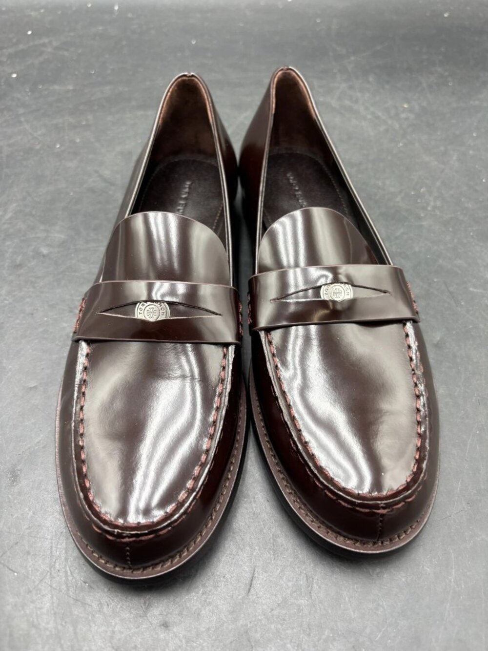 Tory Burch Classic Penny Loafer Women’s Size 7 Cocoa Brown Leather Flat